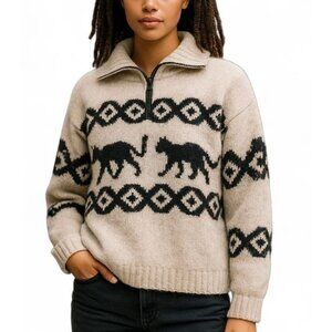 KITRI Big Cat Uma Boucle Knit Pullover Sweater
